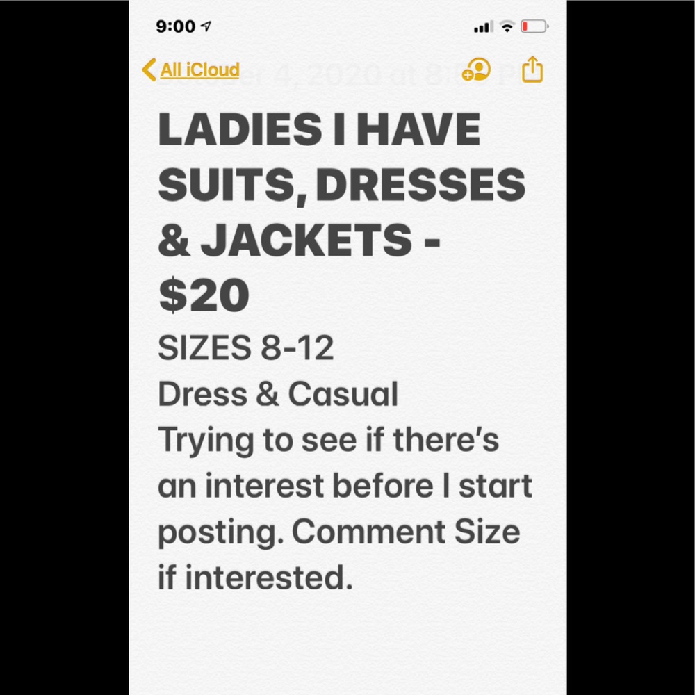 Women suits, dresses, jackets